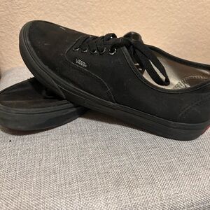 Vans Men's Black Canvas Lace-Up Sneakers